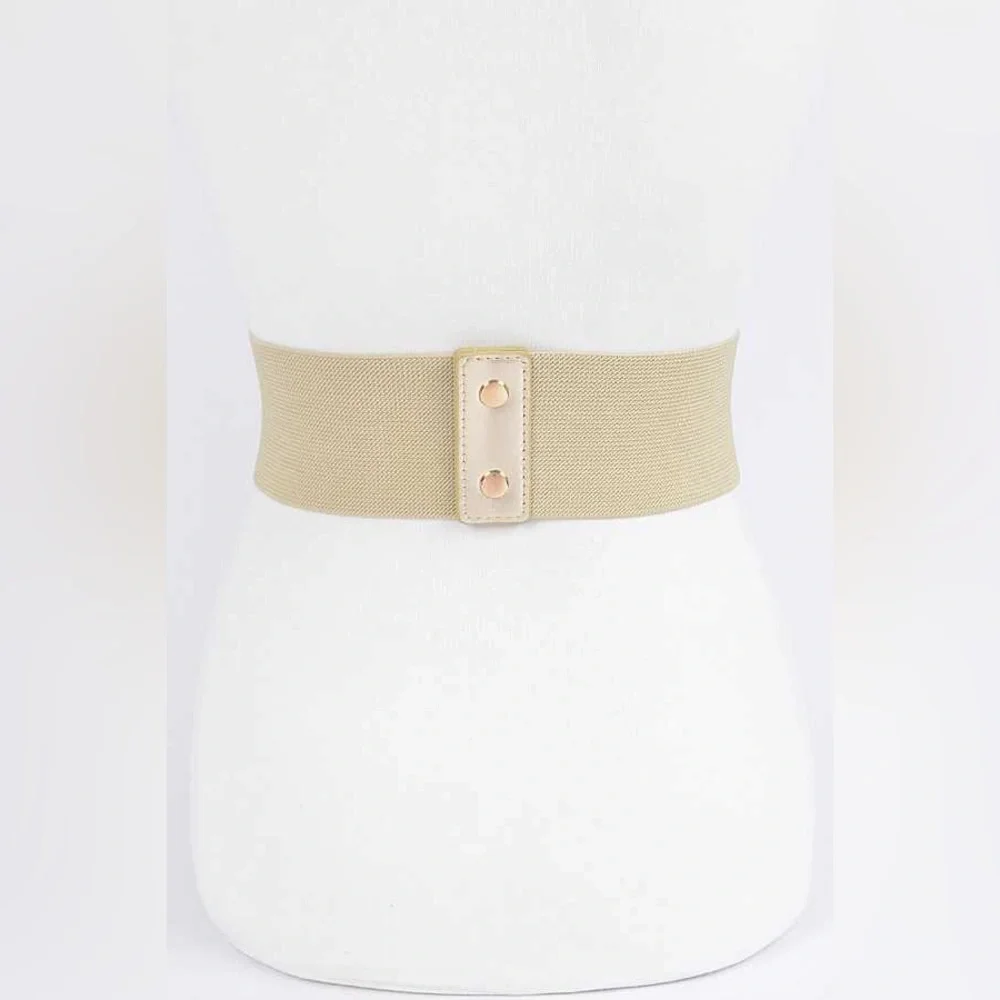 Plus Size Metallic Vegan Leather Statement Belt